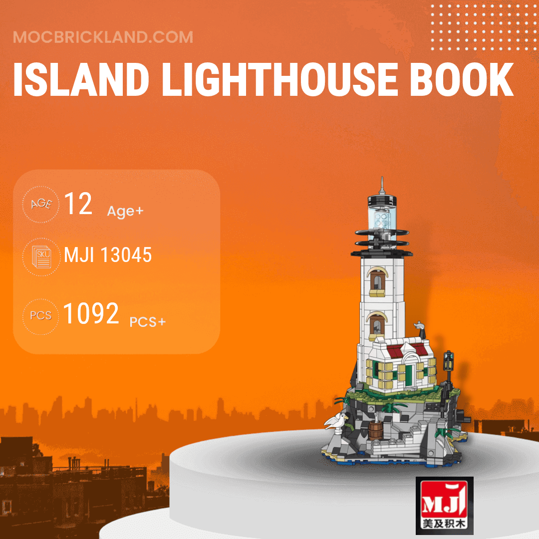 Island Lighthouse Book MJ 13045 Creator Expert with 1092 Pieces MOC