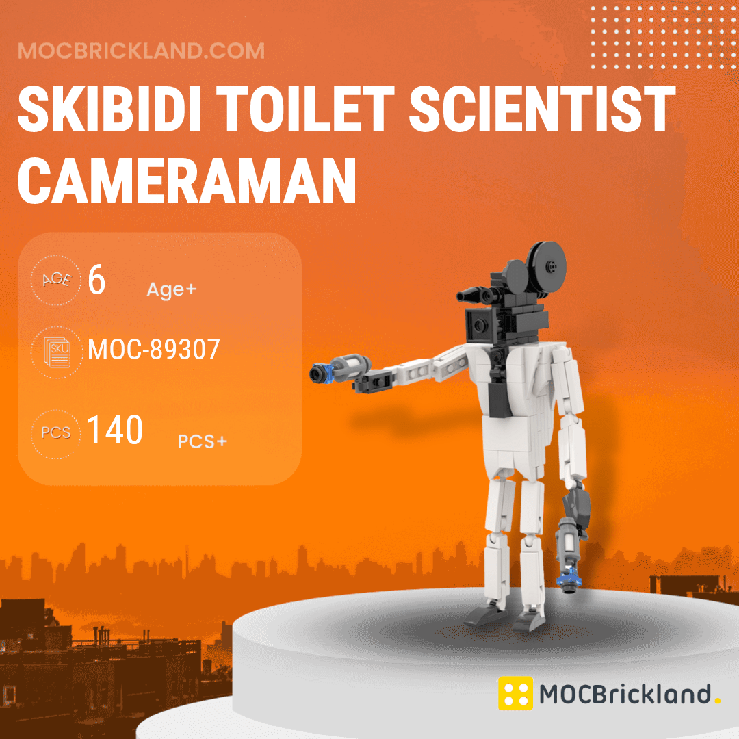 Skibidi Toilet Scientist Cameraman MOCBRICKLAND 89307 Movies and Games