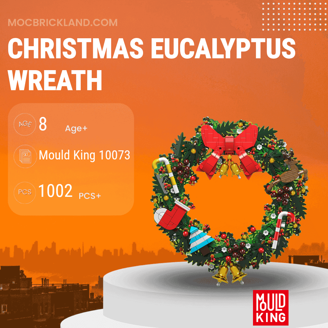 Christmas Eucalyptus Wreath MOULD KING 10073 Creator Expert with 1002