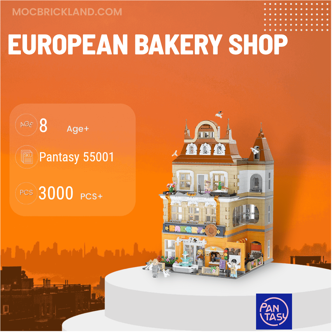 European Bakery Shop Pantasy 55001 Modular Building with 3000 Pieces