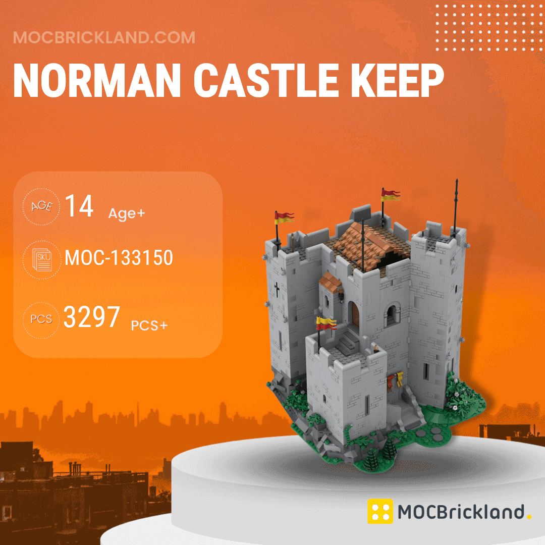 Norman Castle Keep MOCBRICKLAND 133150 Modular Building with 3297