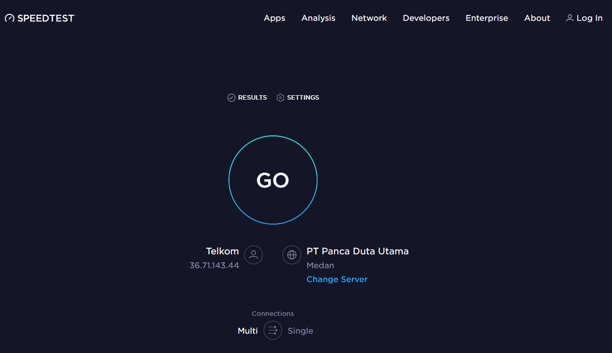Cara Test Speed IndiHome Speedtest IndiHome 20 Mbps Hingga 100 Mbps
