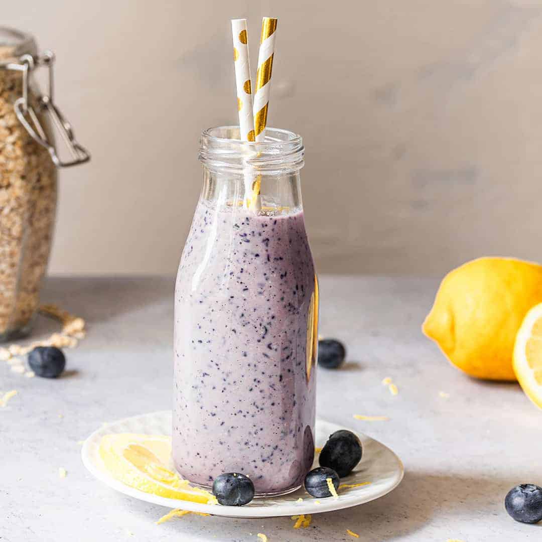 Blueberry Lemon Smoothie Tasty Amazing Smoothie Easy Drink Recipe