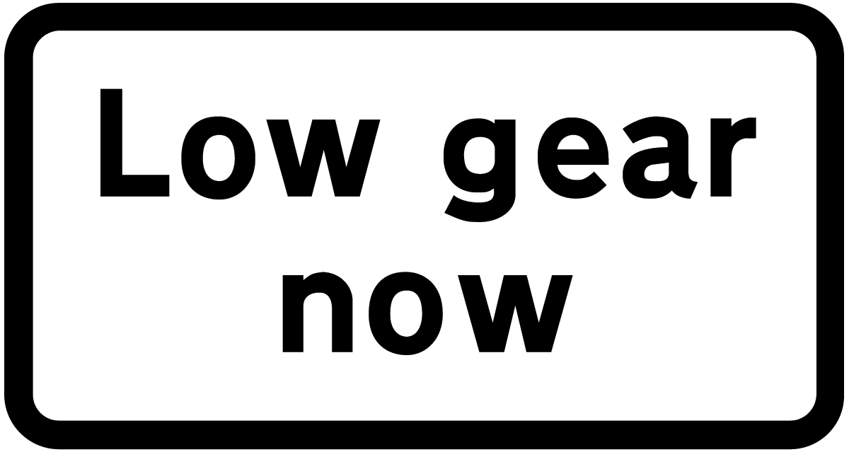 Low gear sign - Mock Tests