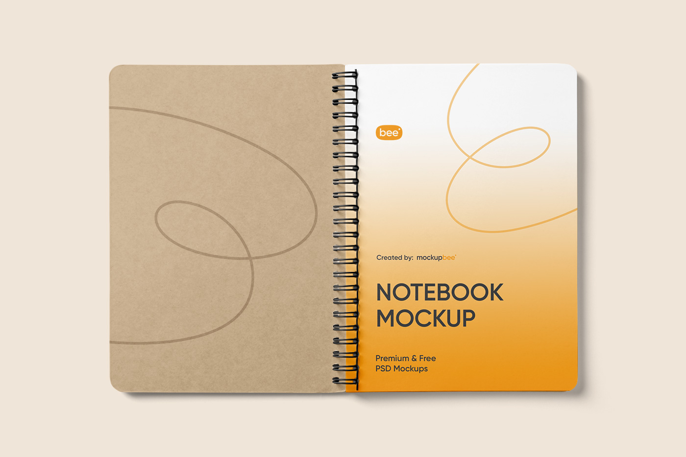 Free Open Notebook Mockup mockupbee