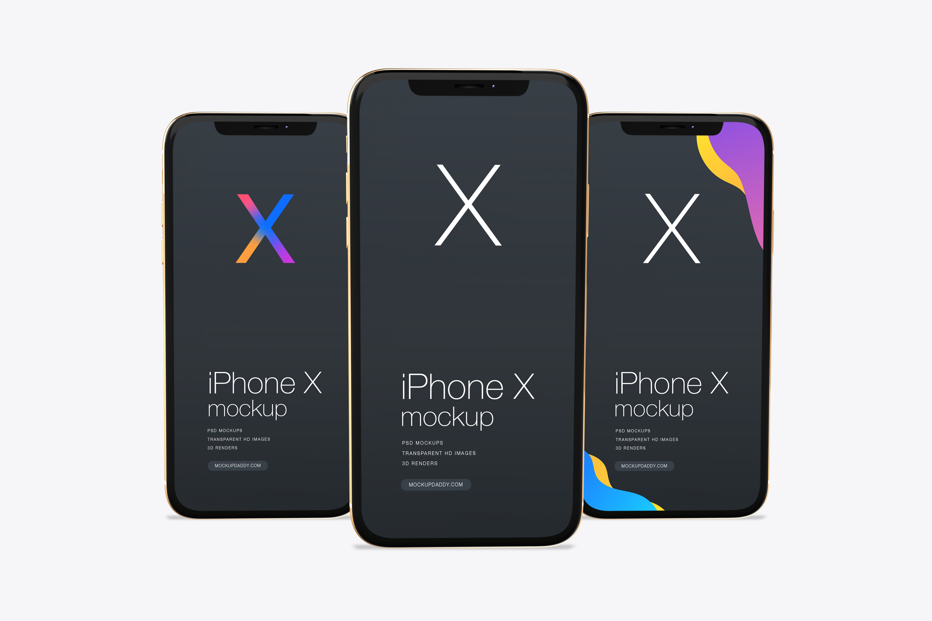 iPhone Xs UI 3 Screen Mockup Mockup Daddy