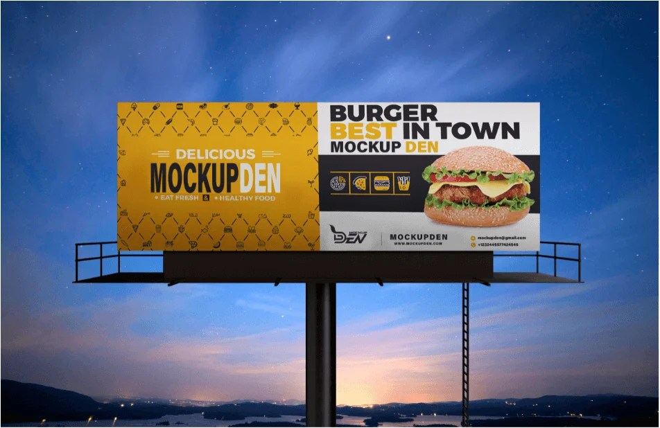 Free Giant Roadside Billboard Mockup PSD Template Mockupden