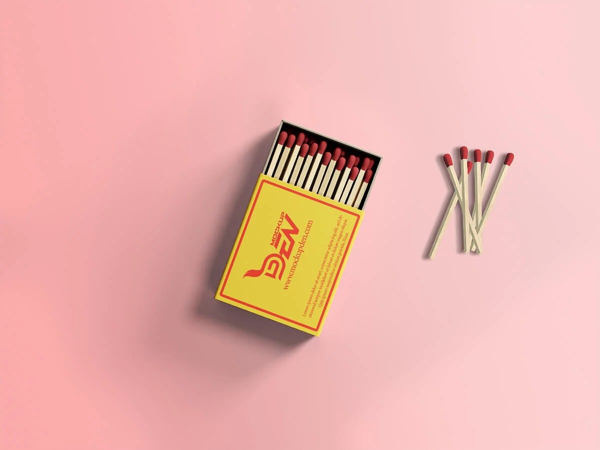 17+ Best Free Match Box Mockup PSD Templates, Safty & Open