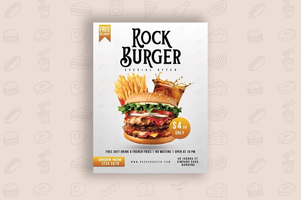 35+ Outstanding Free Burger Mockup PSD Desing Template