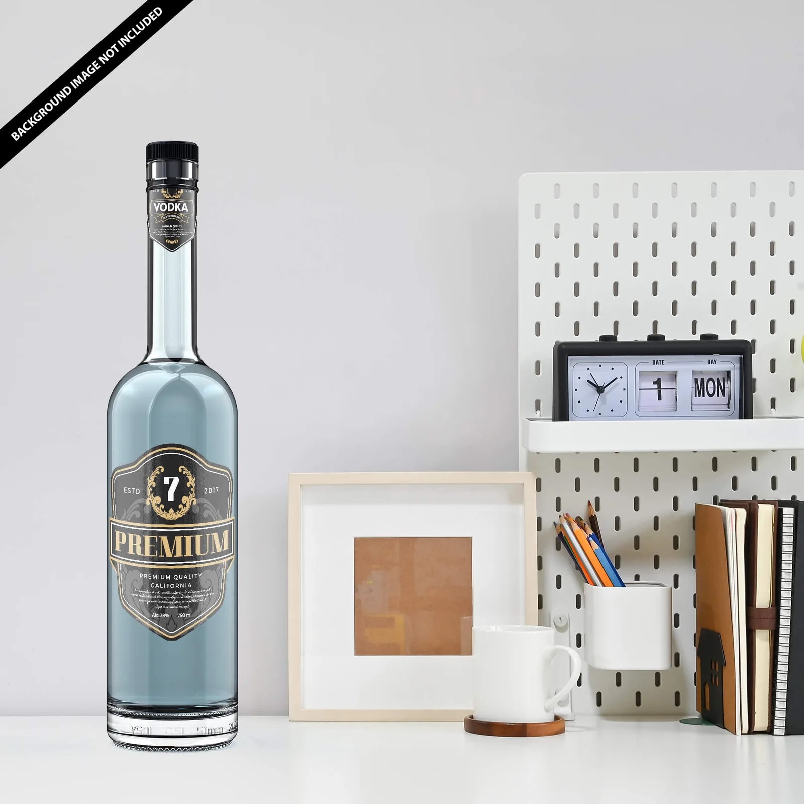 Free Vodka Mockup PSD Template Mockup Den