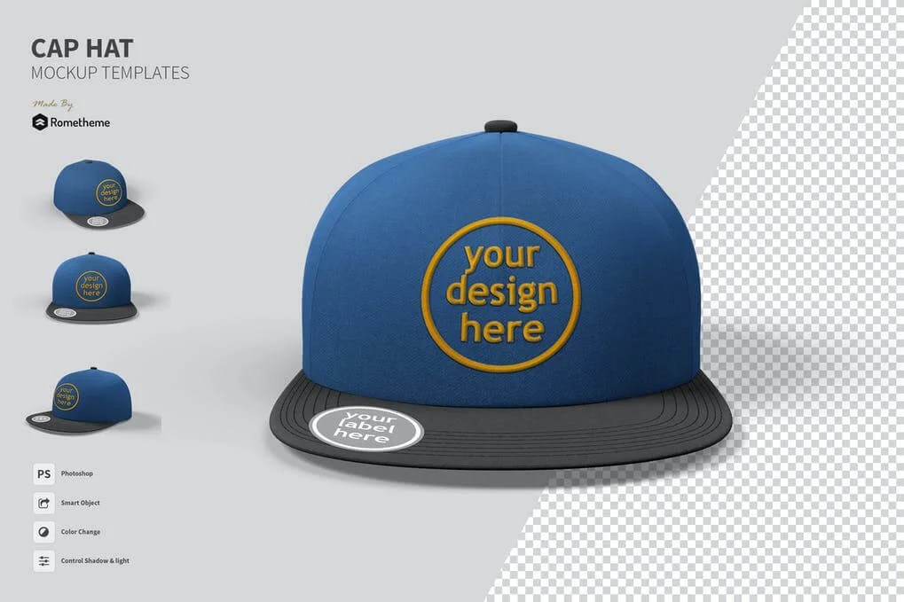 21+ Beautiful Embroidered Cap Mockup PSD Templates