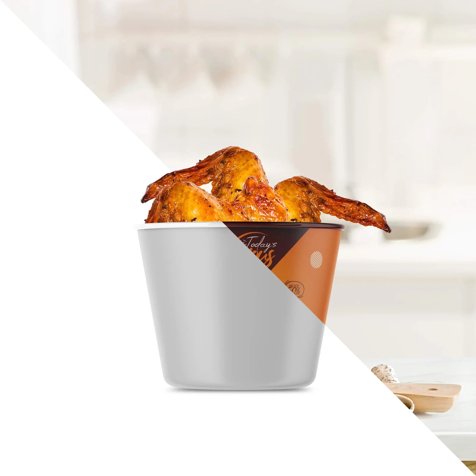 Free Chicken Bucket Mockup PSD Template Mockup Den