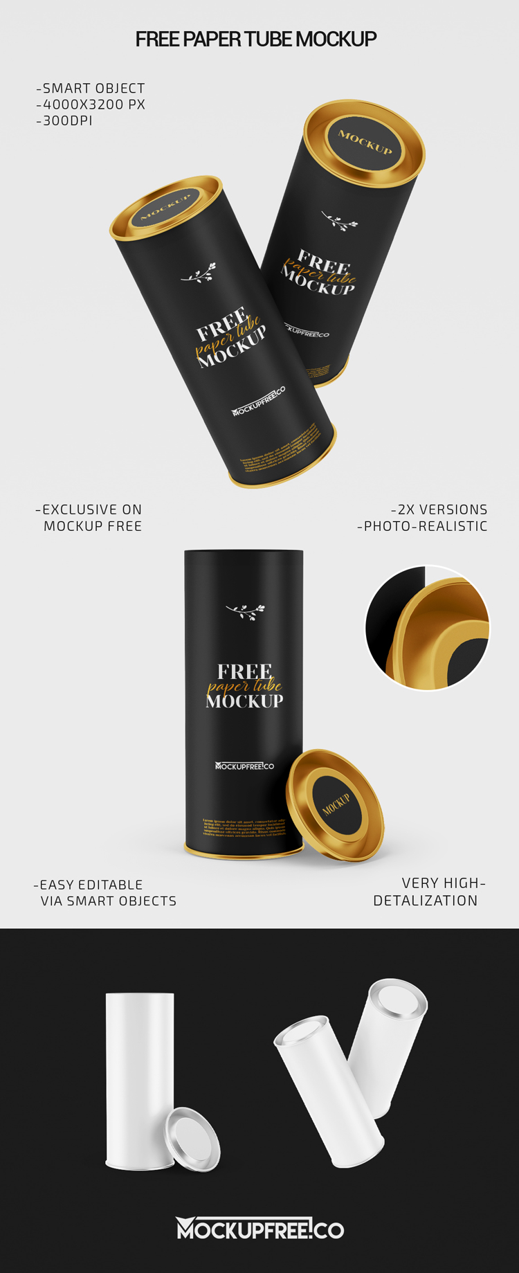 Paper Tube 2 Free PSD Mockups Mockupfree.co