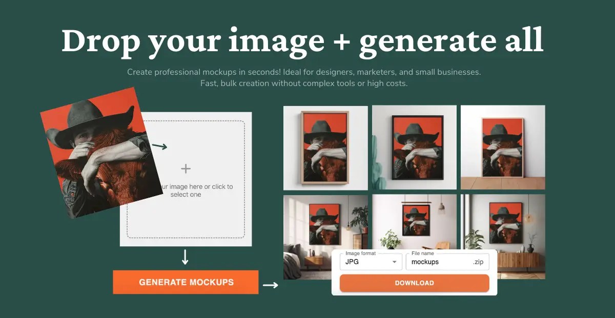 Free Bulk Mockup Generator In Seconds, No Watermark