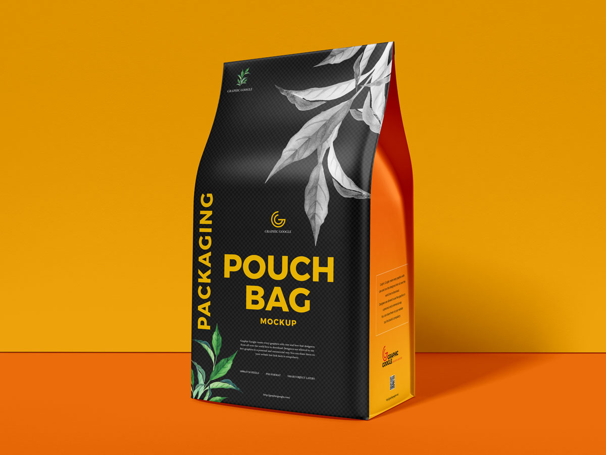 Free Packaging Pouch Mockup Design Mockup