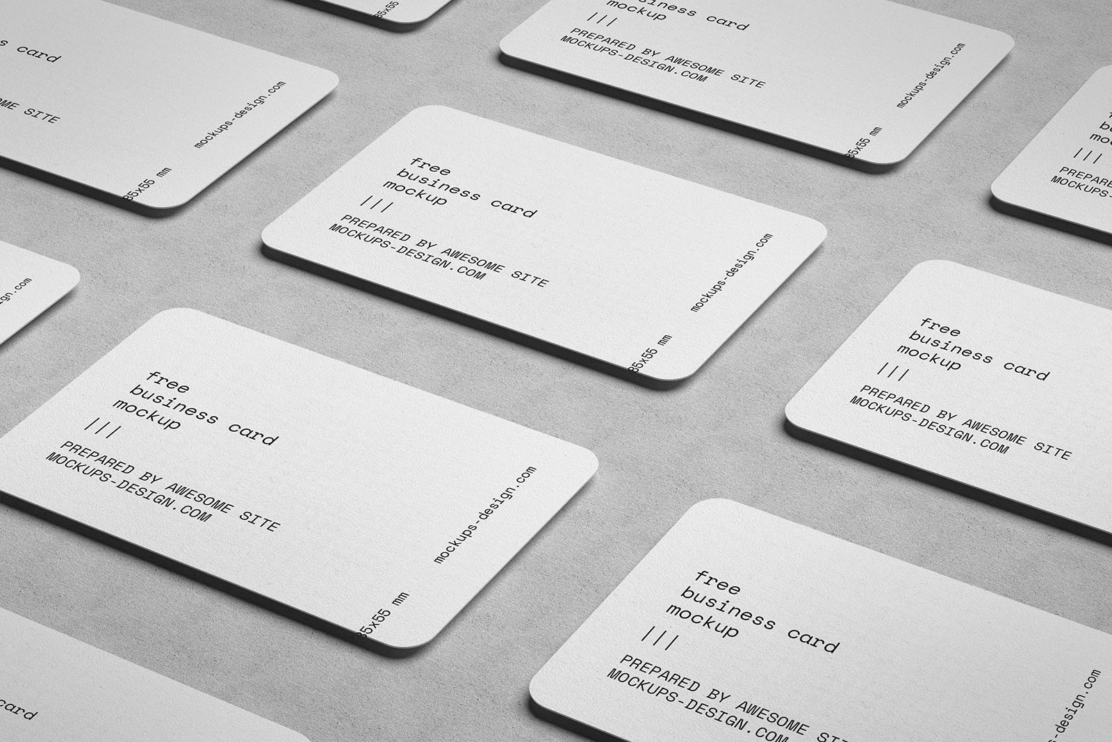 Rounded business cards mockup Mockups Design