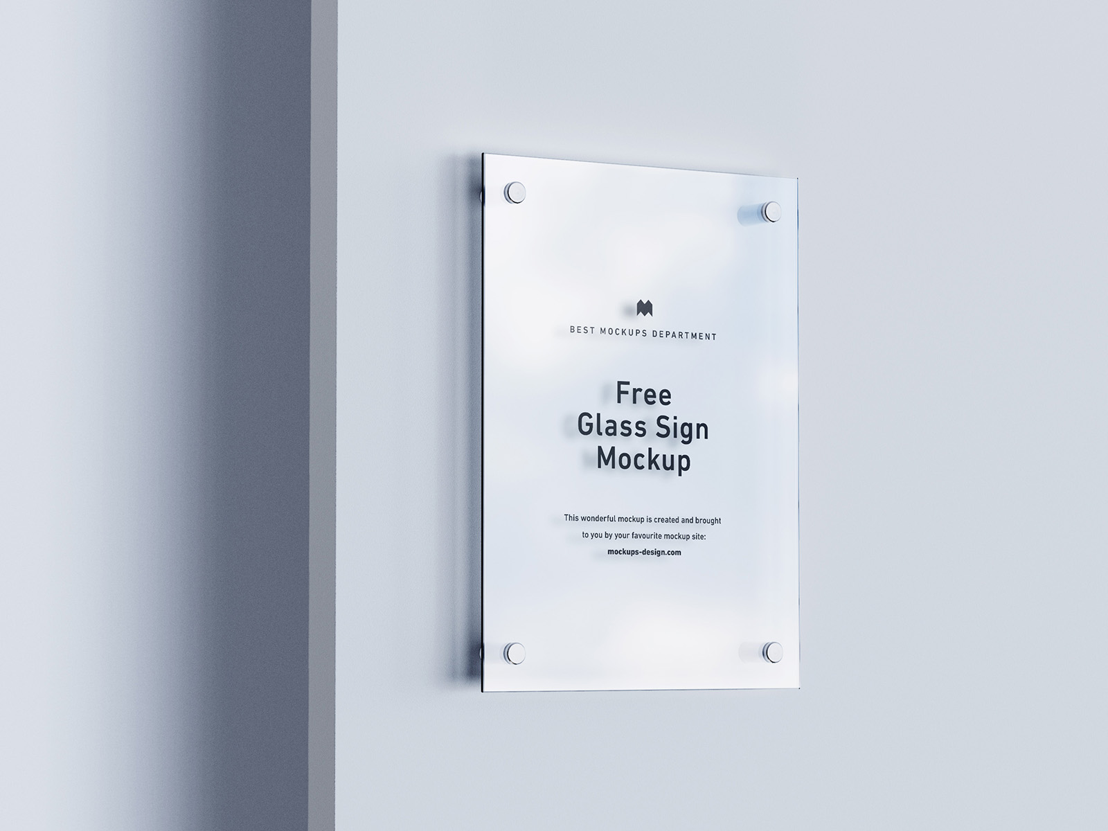 Free glass sign mockup Mockups Design