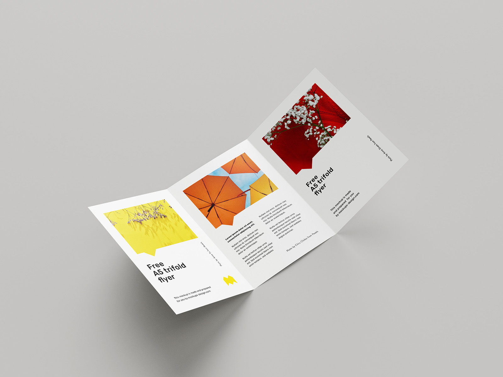 Free A5 trifold flyer mockup Mockups Design
