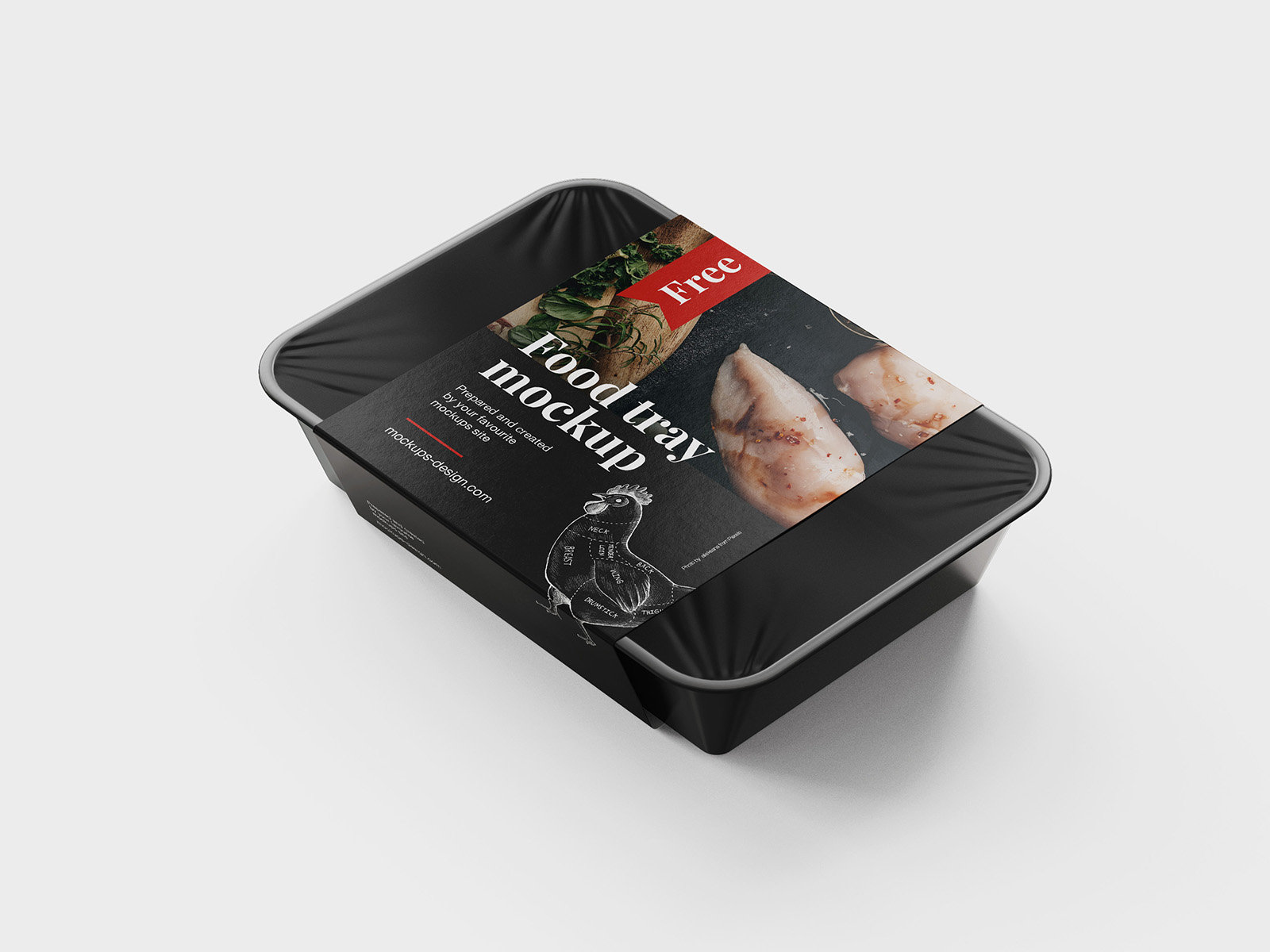 Free food tray mockup Instant Download