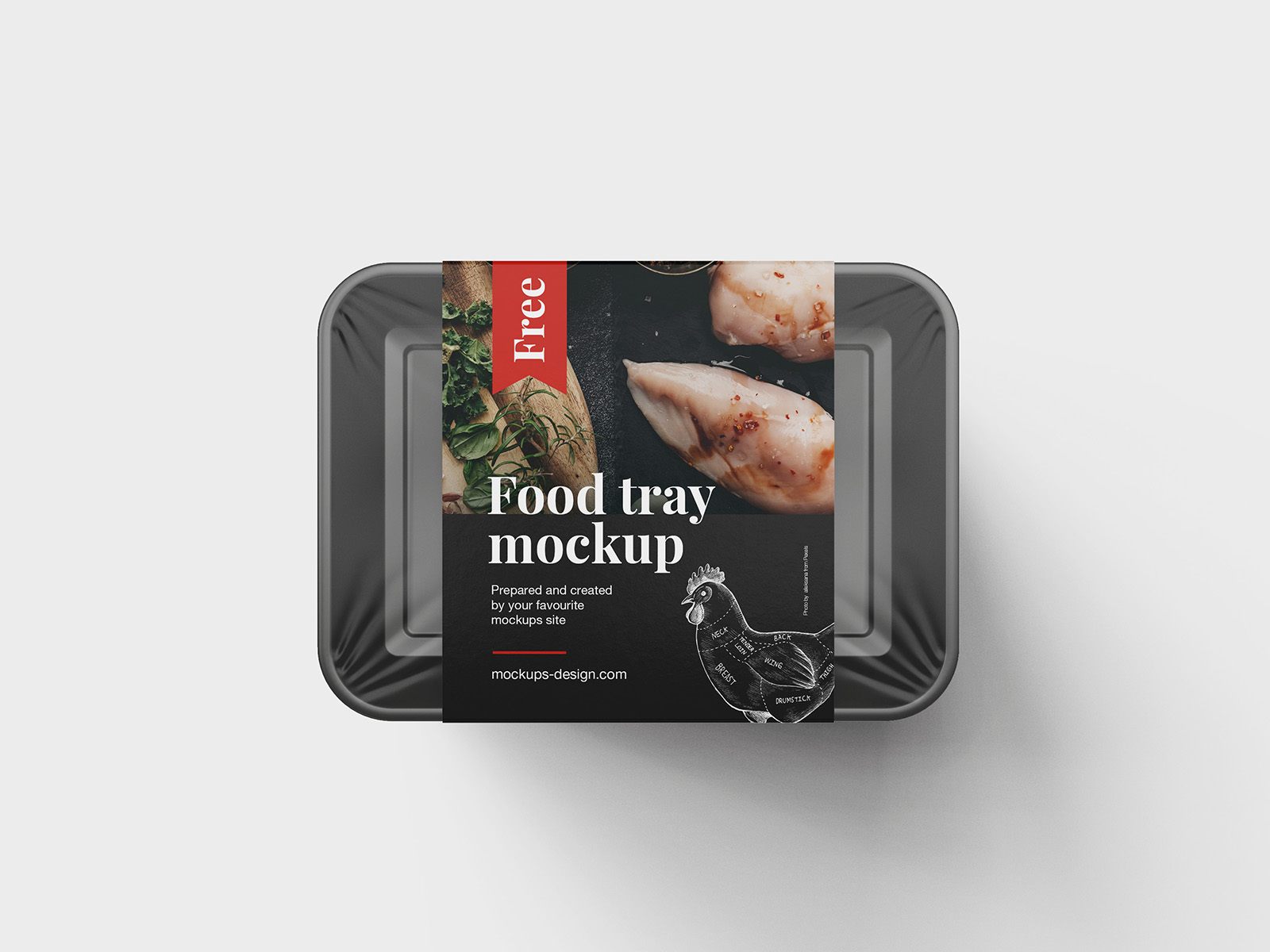 Free food tray mockup Instant Download