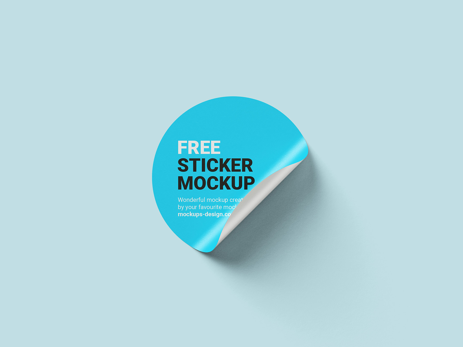 Free round sticker mockup Mockups Design