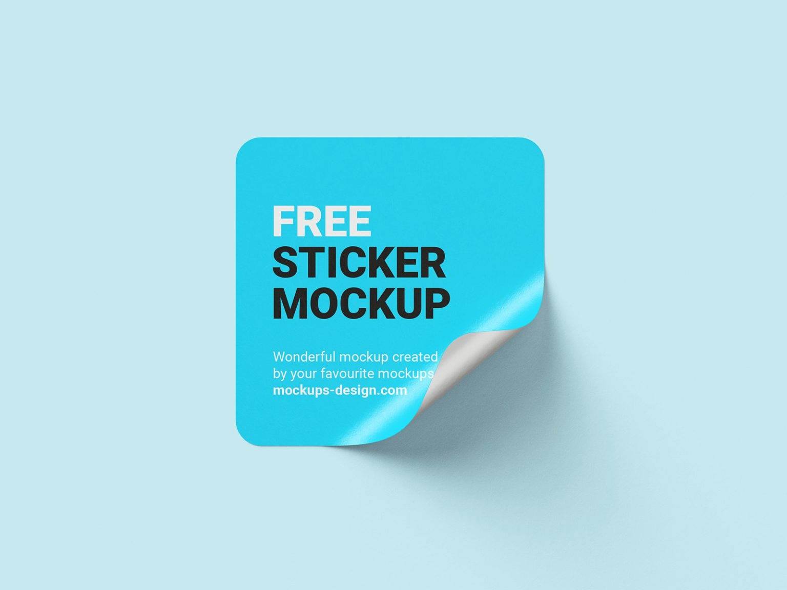 Free square sticker mockup Mockups Design