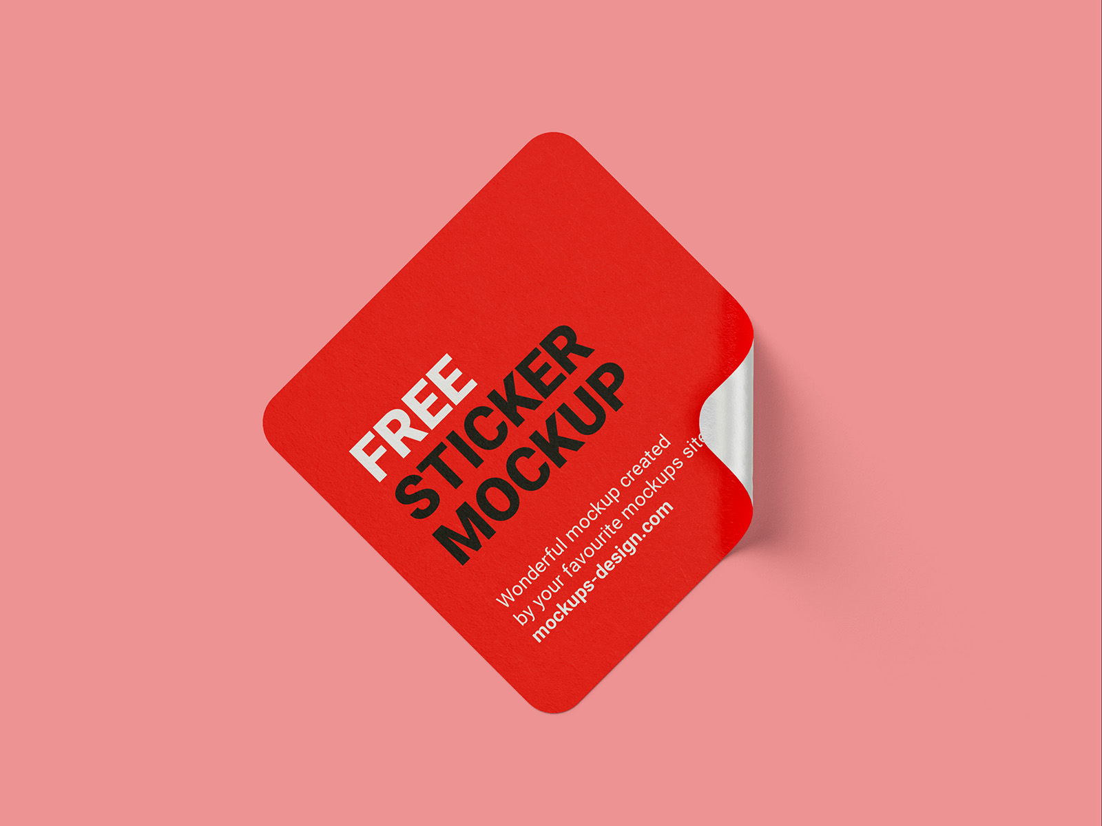 Free square sticker mockup Mockups Design