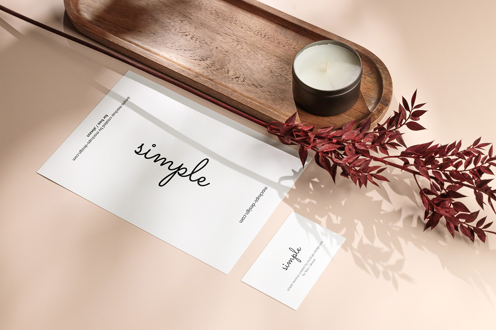 Flyer with business card mockup Mockups Design