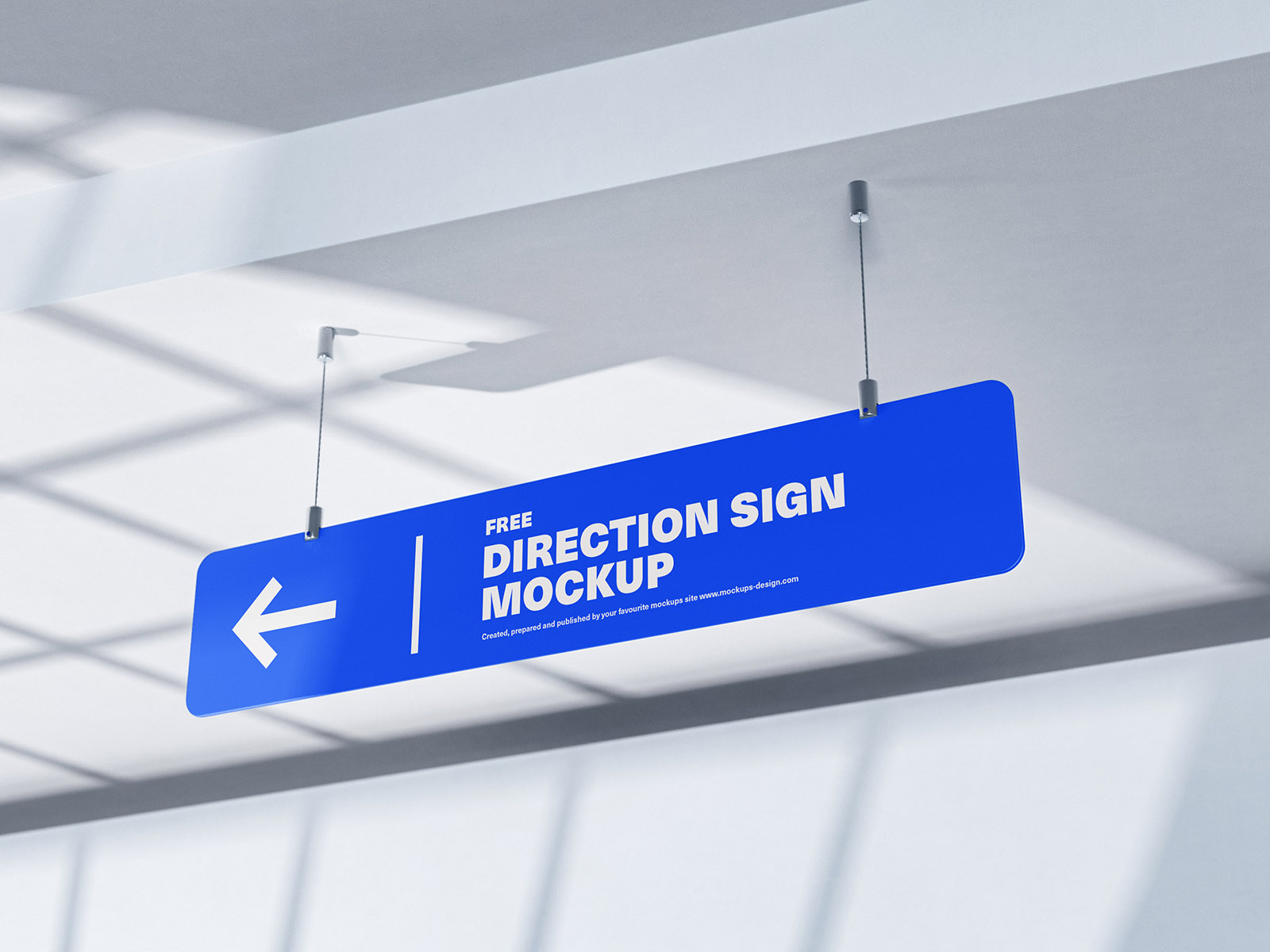 Hanging direction sign mockup Mockups Design