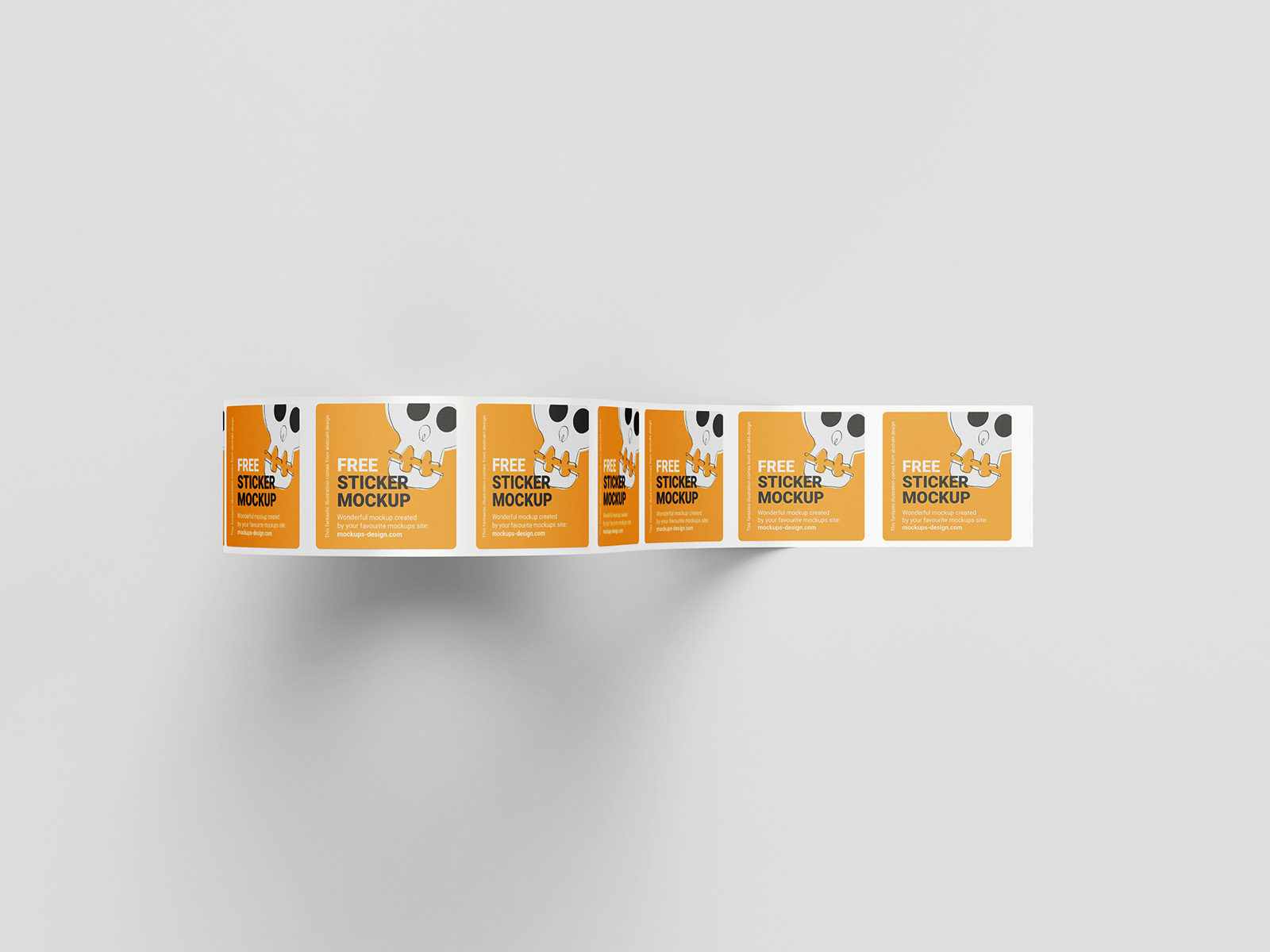 Free square sticker roll mockup Mockups Design
