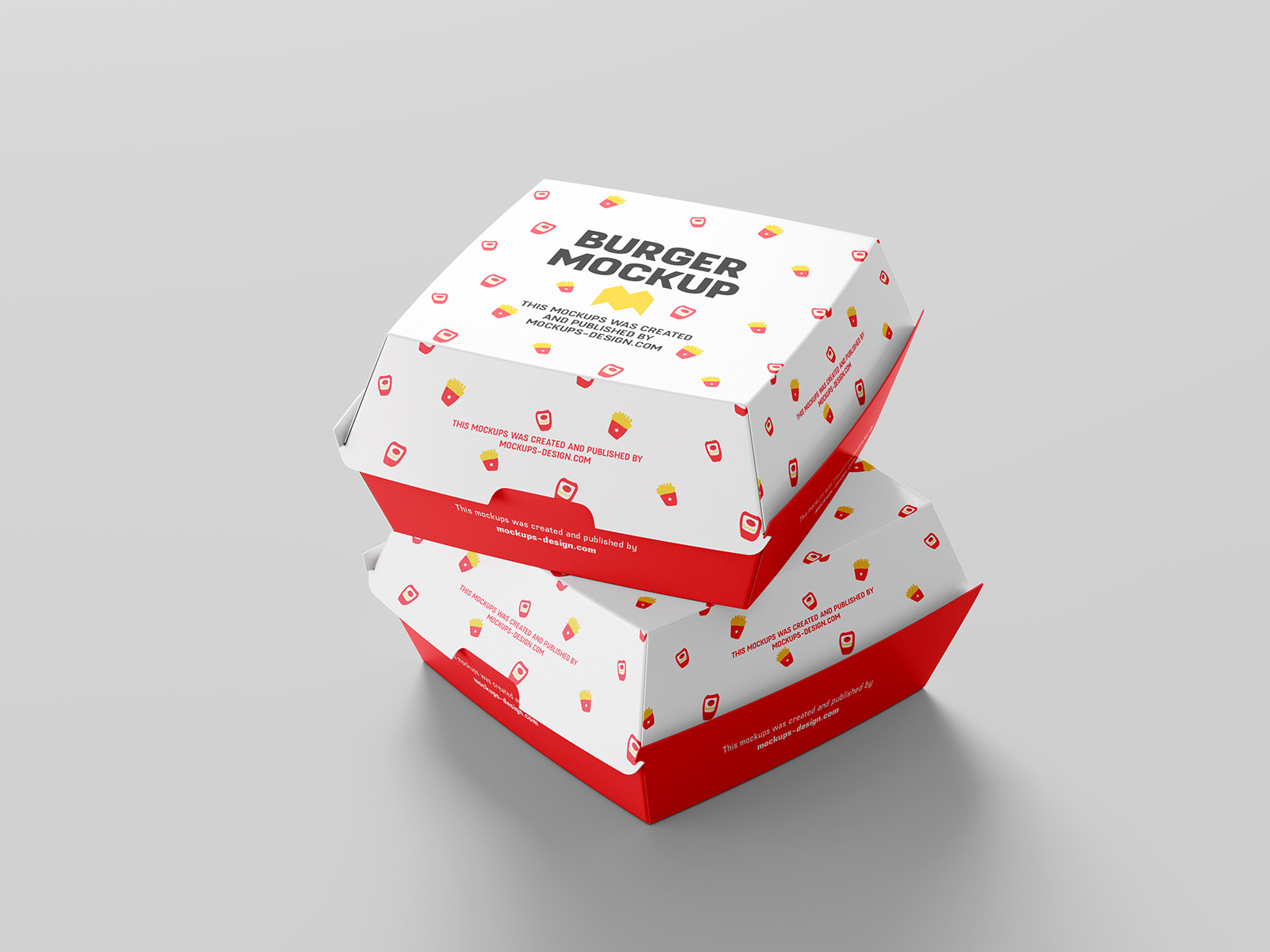 Burger box mockup Instant Download