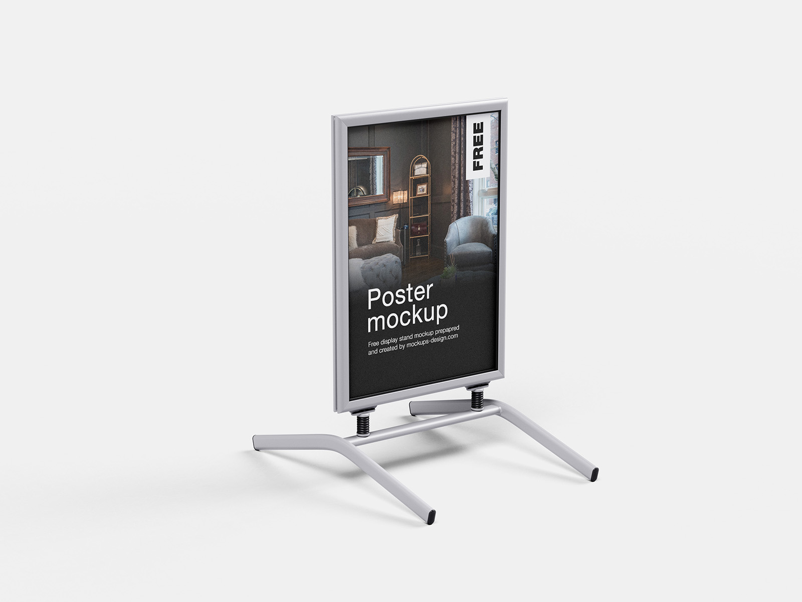 Poster display stand mockup Instant Download