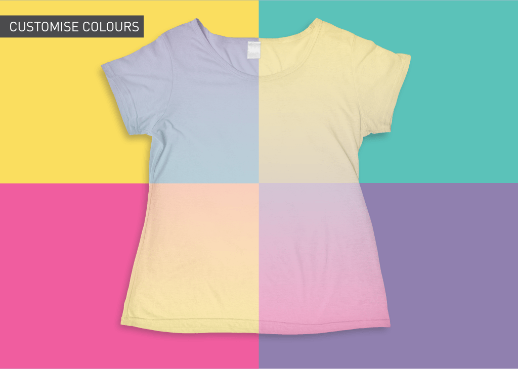 Gradient Tshirt mockup for Canva Mockup Scene