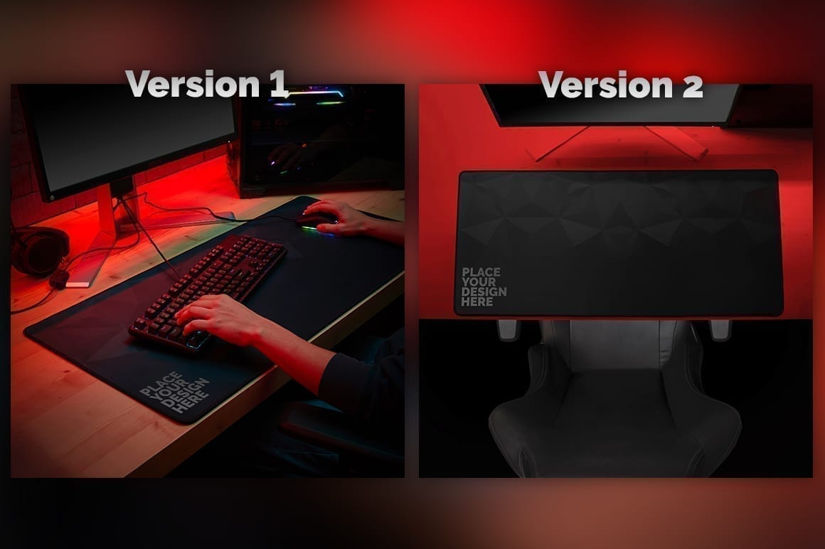 Gaming Mouse Pad Logo Mockup Mockupslib