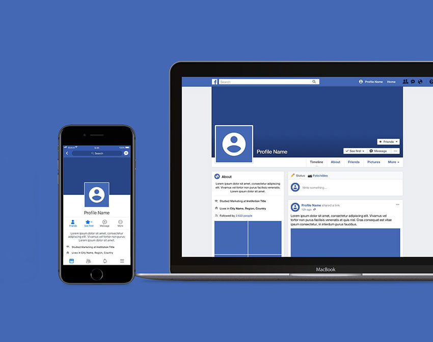 15+ Free Facebook Page Mockup PSD Templates Mockuptree