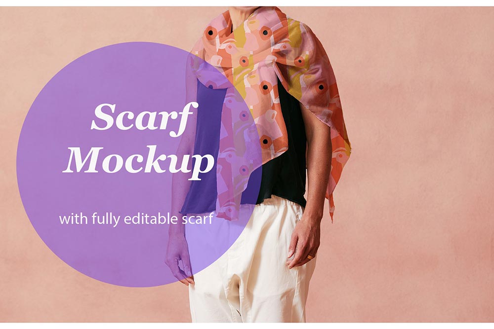 20+ Beautiful Scarf Mockup PSD Templates Mockuptree