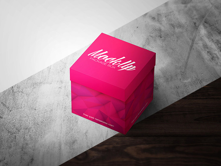 Free Square Package Box Mockup Mockuptree