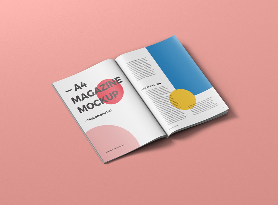 Free Paper A4 Magazine Mockup Mockuptree