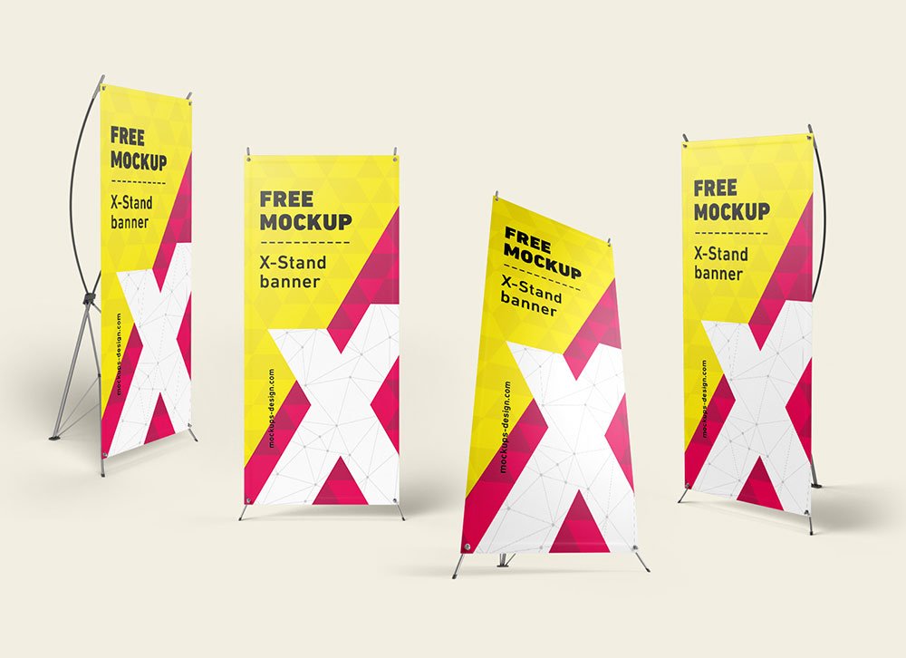 Free XStand Banners Mockup Mockuptree