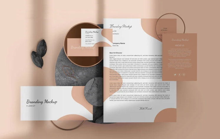 Free Stationery Branding Mockups PSD Mockuptree