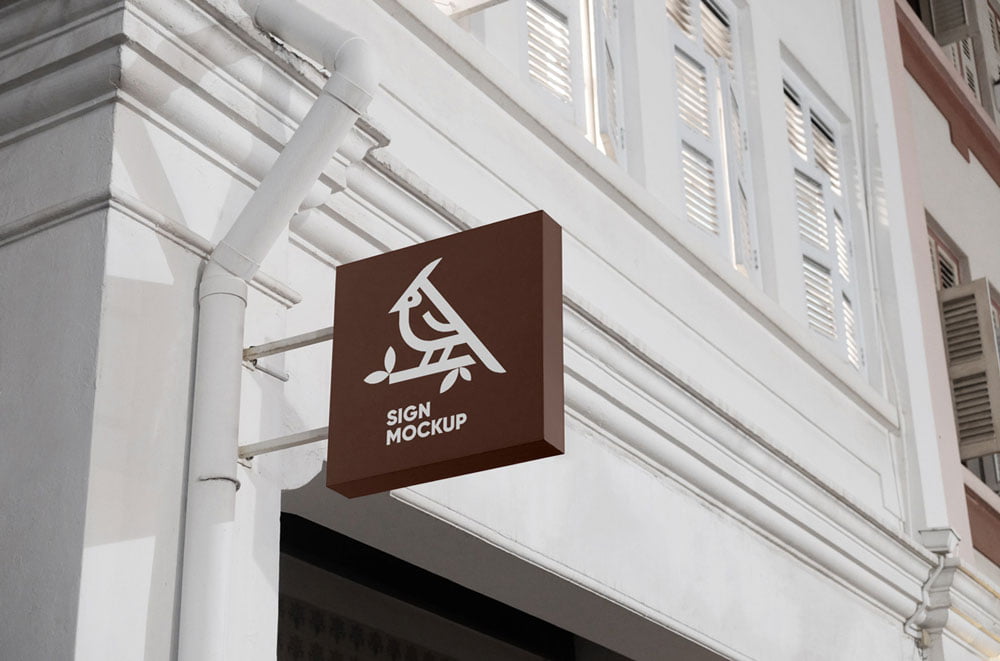 Free Elevation Sign Mockup Mockuptree