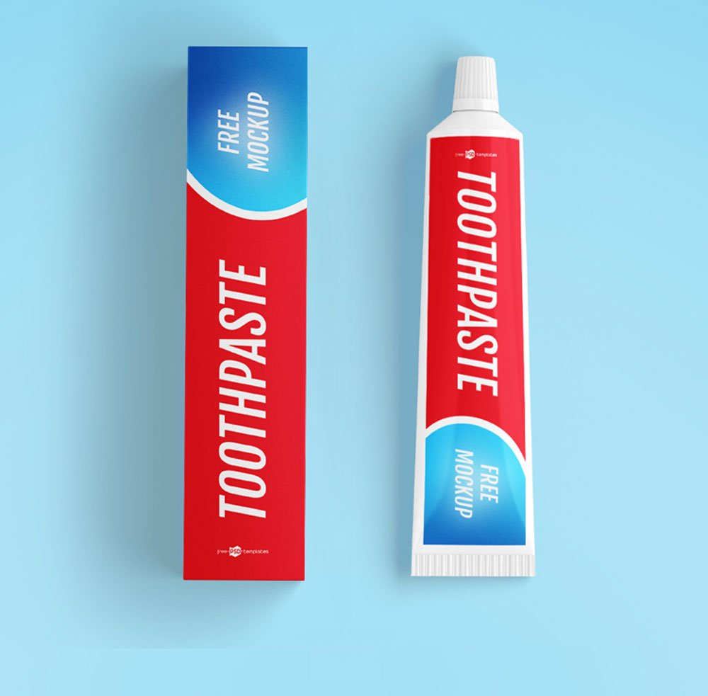 Free Toothpaste Mockup PSD Mockuptree