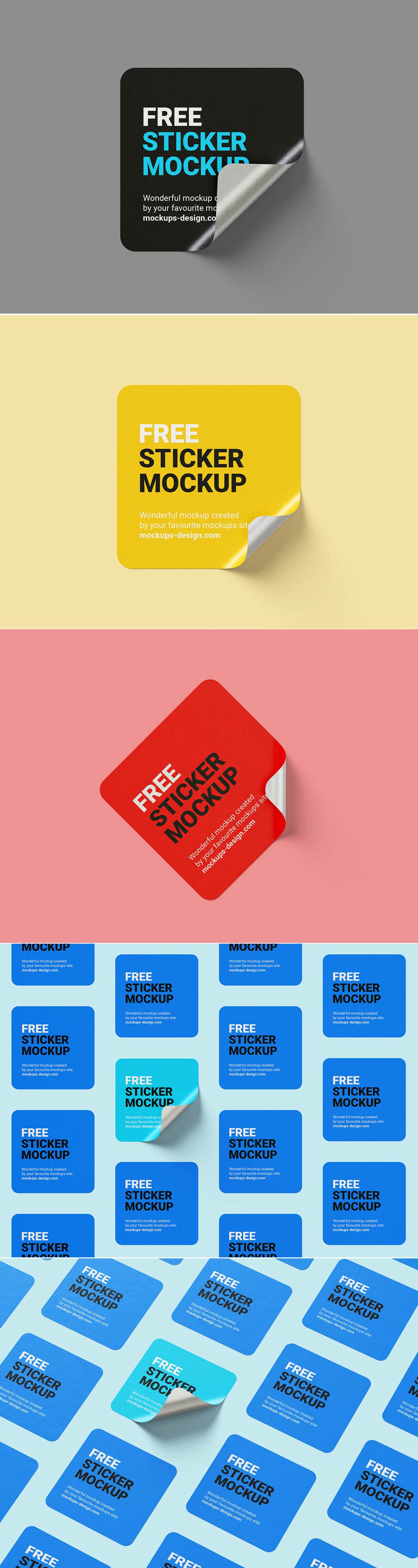 Free Square Sticker Mockup Mockuptree