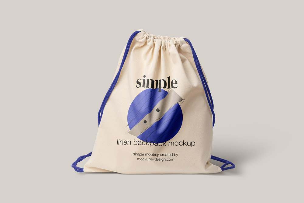 Free Linen Drawstring Bag Mockup Mockuptree