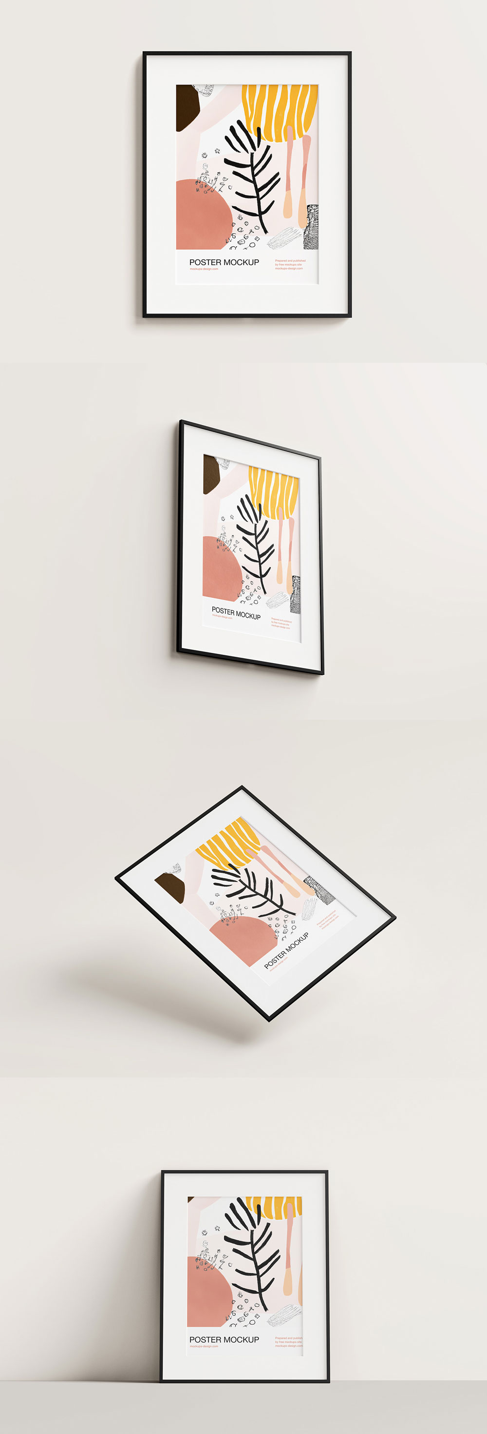 Free Thin Poster Frame Mockup Mockuptree