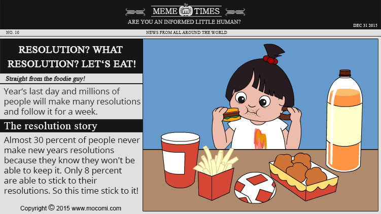 New Year's Resolution Facts Meme Times for Kids
