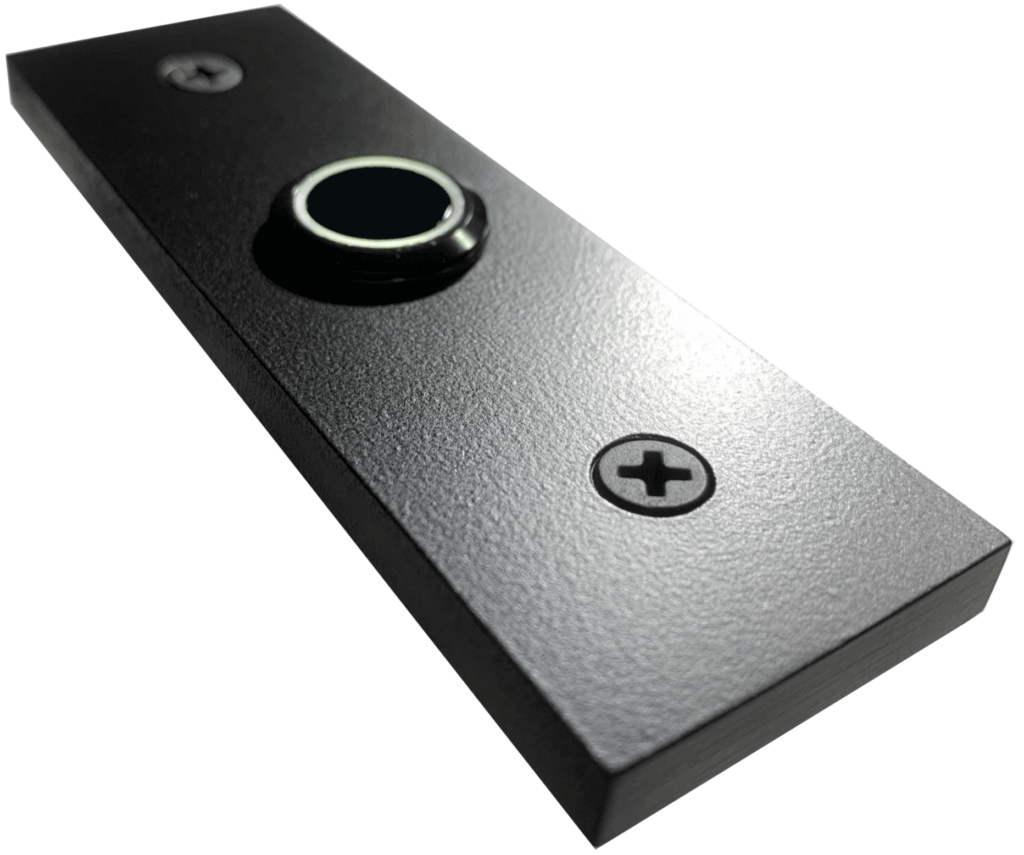 Modern LED Doorbell, Bright Light in Black Aluminum Panel