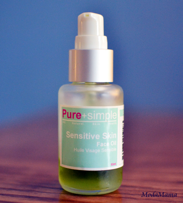 Tuesday In Review Pure+Simple Sensitive Skin Facial Oil Moda Mama