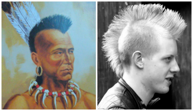 Cabelo moicano indígena, punk e até suspensão na escola