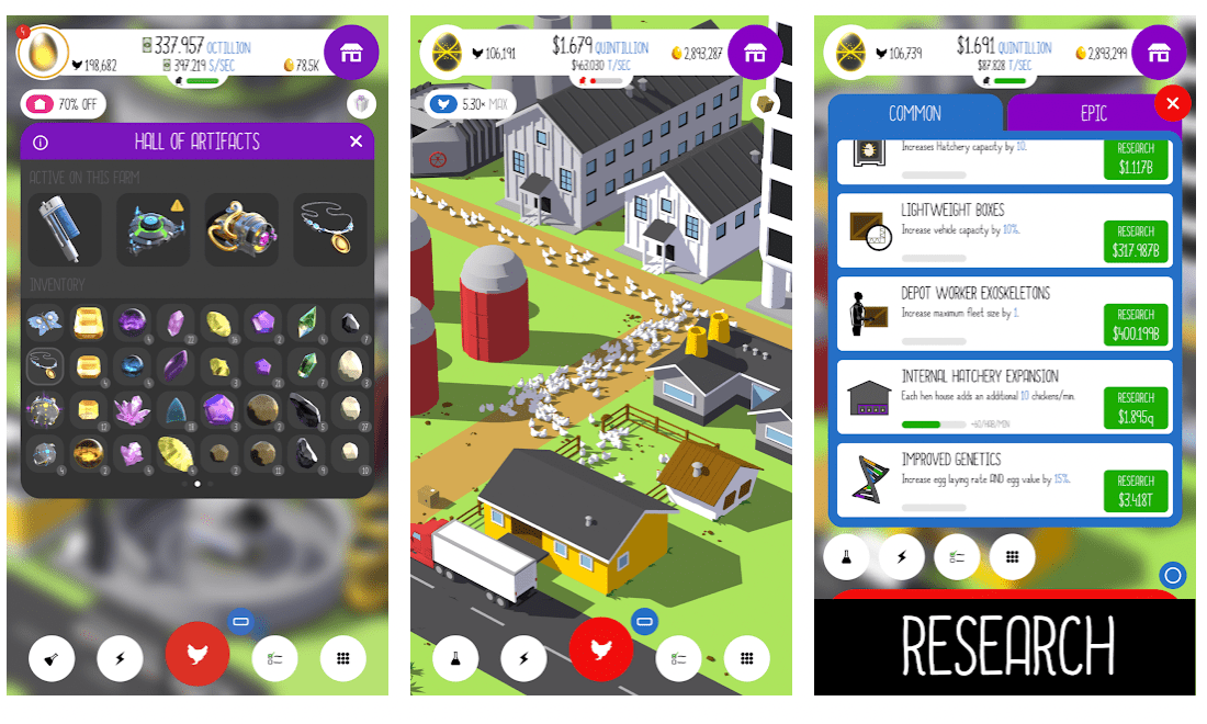 Egg Inc MOD APK iOS (Unlimited Money/ Eggs/ Chicken)